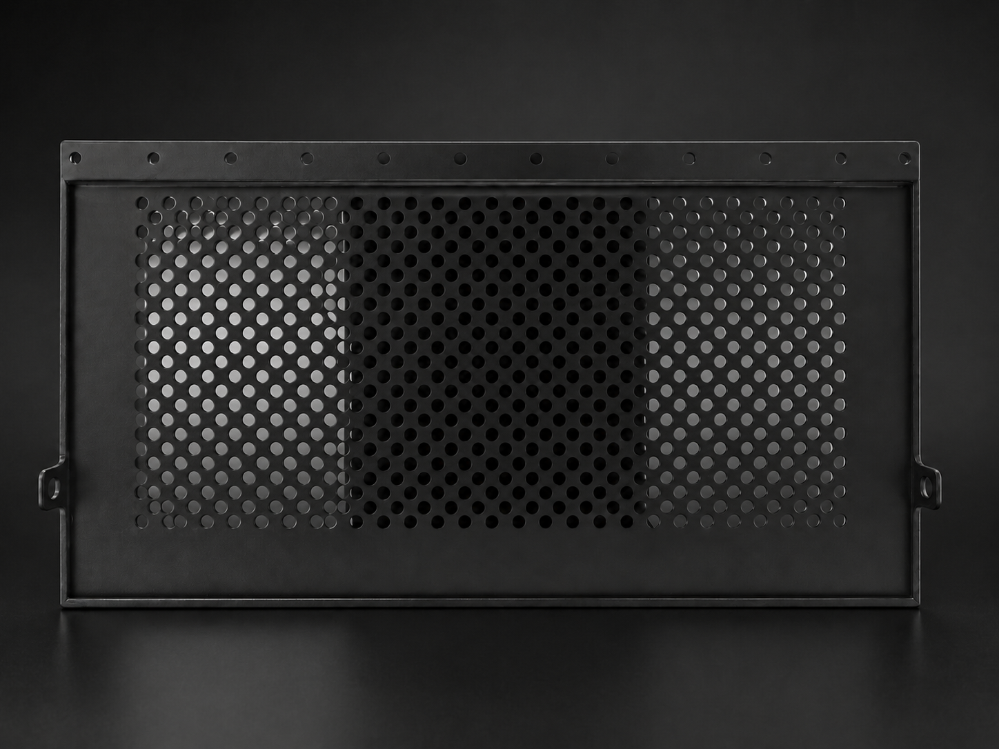 3D printed perforated vent cover with mounting flanges