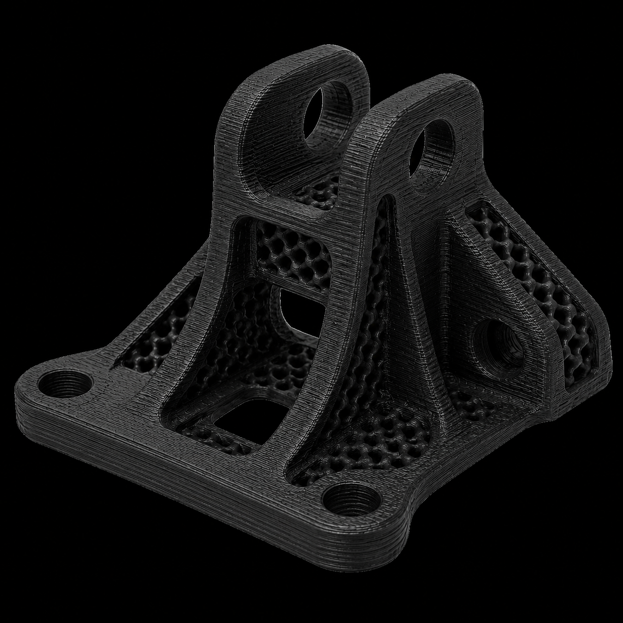 ASA 3D printed drone mounts and airframe components for agricultural UAV platforms
